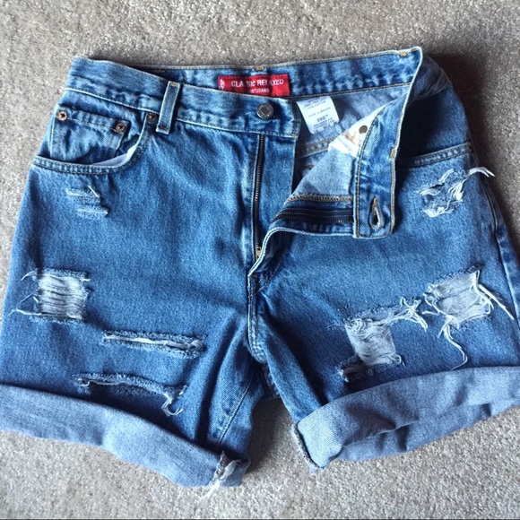 Levi's Pants - Vintage Levi’s 550 Distressed High Waisted Shorts